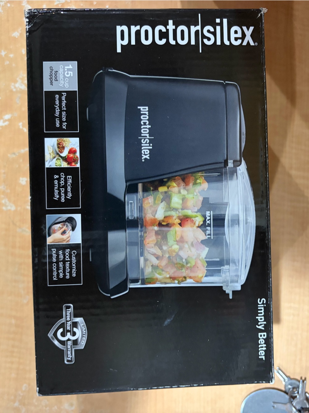 Proctor Silex Mini Food Chopper - Black & Clear